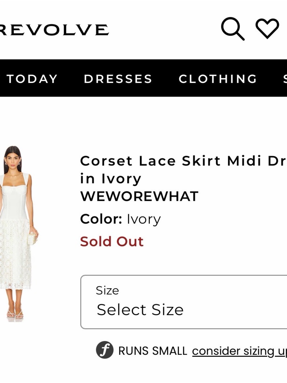 Corset Lace Skirt Midi Dress in Ivory
WEWOREWHAT - sold out - Picture 2 of 6